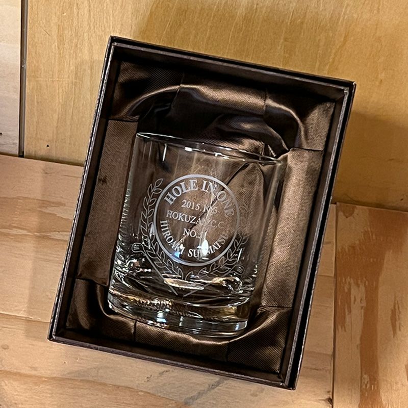 ロックグラス ホールインワン記念品