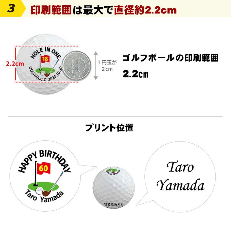 名入れ記念品プリントゴルフボール